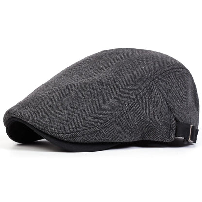 Dylan Herringbone Flat Cap