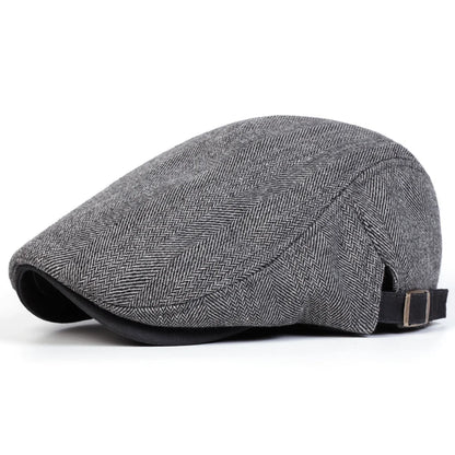 Dylan Herringbone Flat Cap