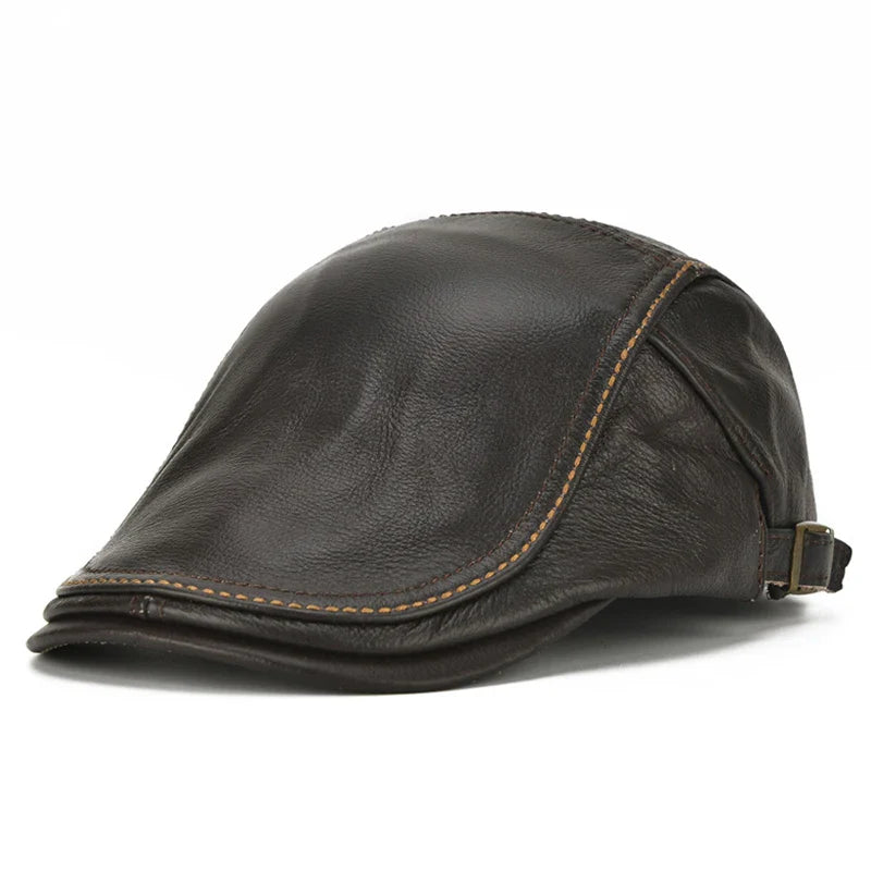 Freiburg Genuine Leather Duckbill Flat Cap