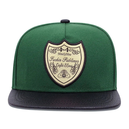 Fuckin Pubtimes Shield Green Snapback Cap