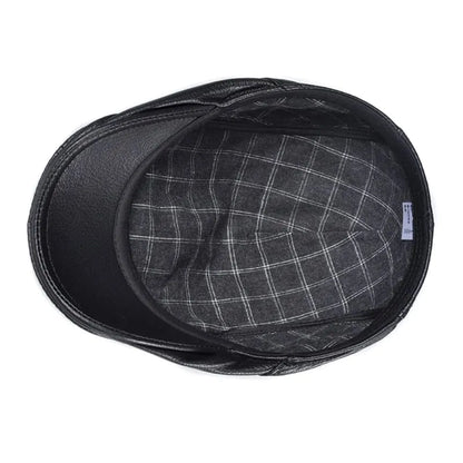 GLTR Genuine Leather Flat Cap