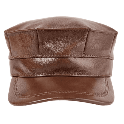 Genuine Leather Earflaps Army Cap