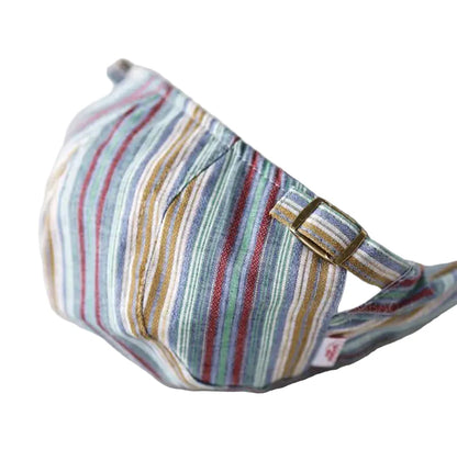 Gervais Striped Cotton Flat Cap