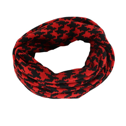 Houndstooth Cotton Snood Beanie