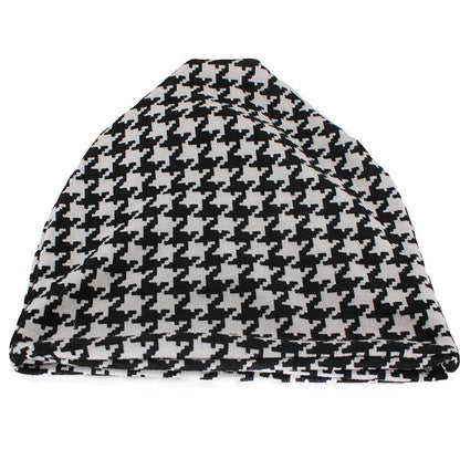 Houndstooth Cotton Snood Beanie