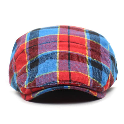 James Tartan Cotton Flat Cap