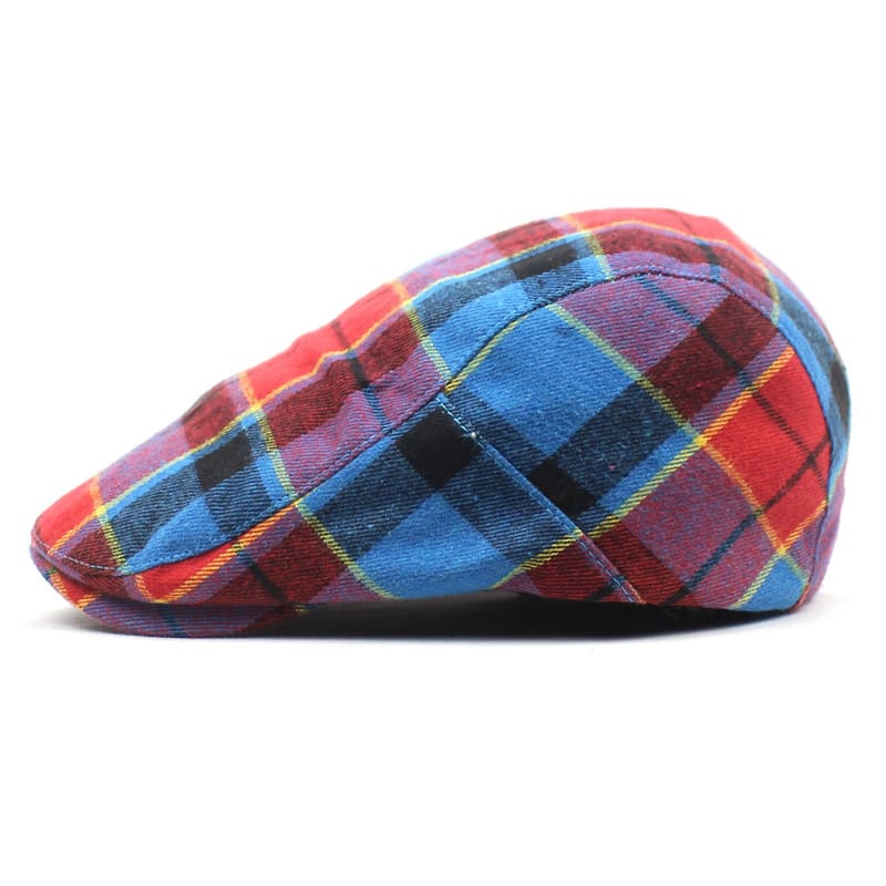 James Tartan Cotton Flat Cap