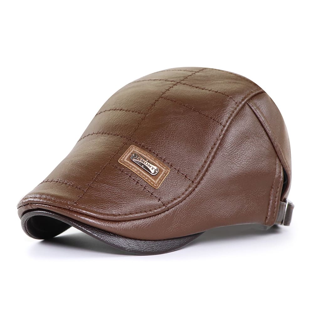 Jamont Leather Flat Cap