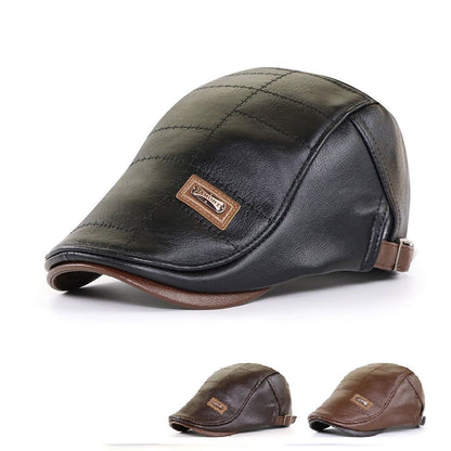 Jamont Leather Flat Cap