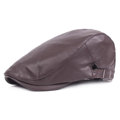 Jerome Leather Flat Cap