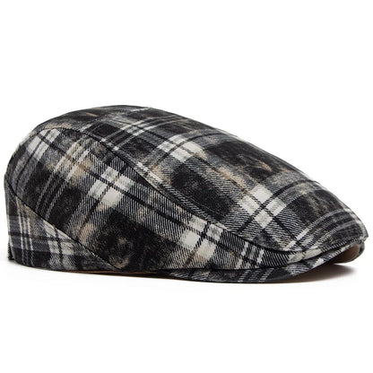 Johnson Plaid Distressed Flat Cap