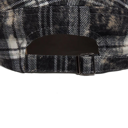 Johnson Plaid Distressed Flat Cap