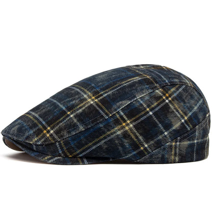 Johnson Plaid Distressed Flat Cap