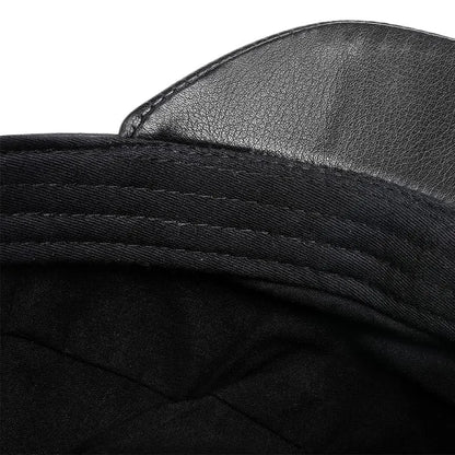 Joliet Genuine Leather Newsboy Cap