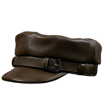 Joliette Genuine Leather Sailor Cap