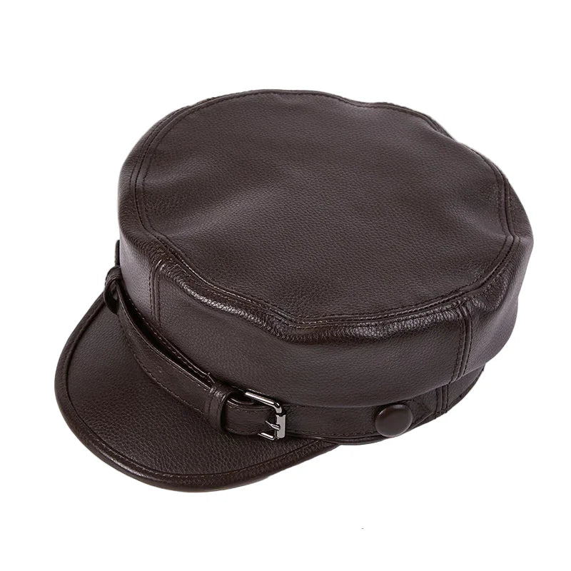 Joliette Genuine Leather Sailor Cap
