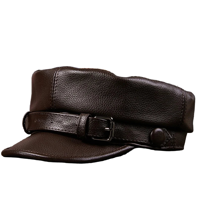 Joliette Genuine Leather Sailor Cap