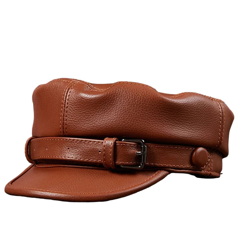 Joliette Genuine Leather Sailor Cap