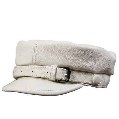 Joliette Genuine Leather Sailor Cap