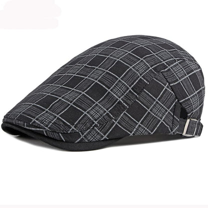 Kendrick Plaid Cotton Flat Cap