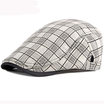 Kendrick Plaid Cotton Flat Cap