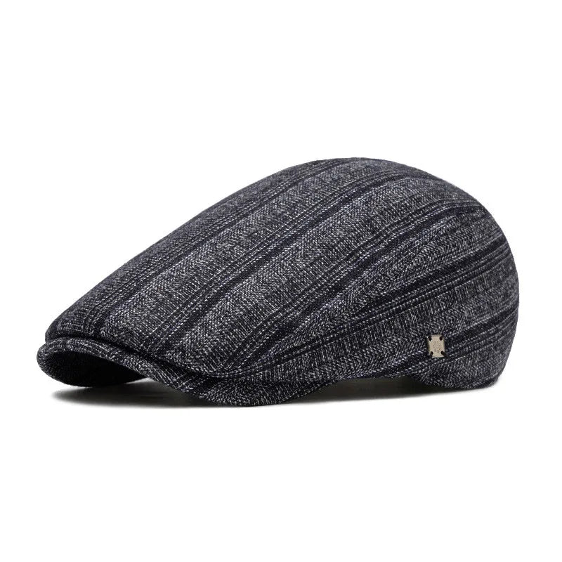 Kennedy Striped Flat Cap