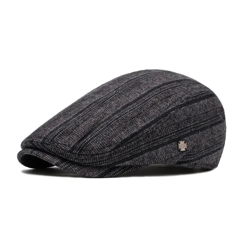 Kennedy Striped Flat Cap