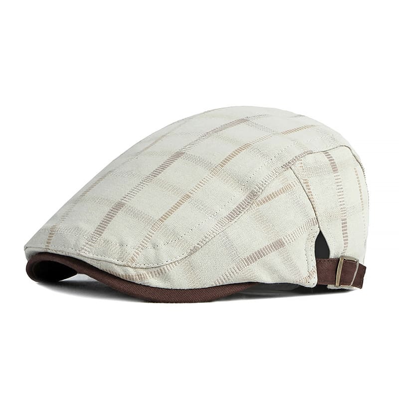 Kerouac Plaid Cotton Flat Cap