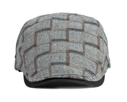 Kerouac Plaid Cotton Flat Cap