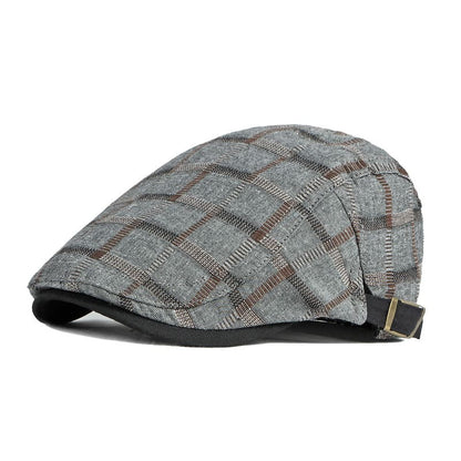 Kerouac Plaid Cotton Flat Cap