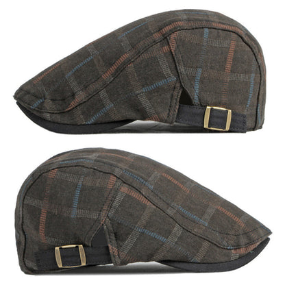 Kerouac Plaid Cotton Flat Cap
