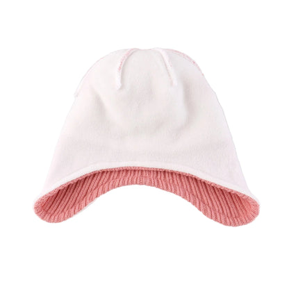 Kids Winter Dotted Earflaps Pom-Pom Beanie