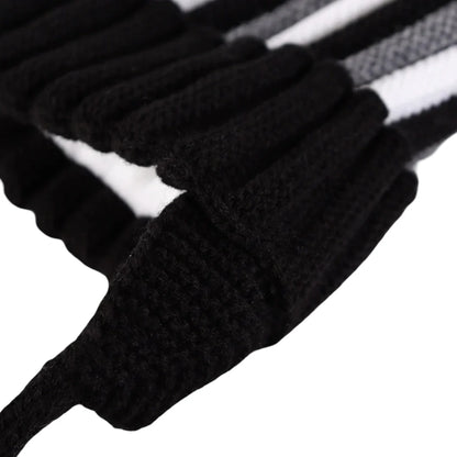 Kids Winter Striped Pom-Pom Earflap Beanie