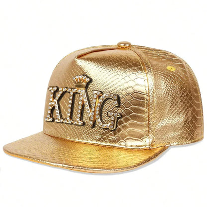King Leather Snapback Cap