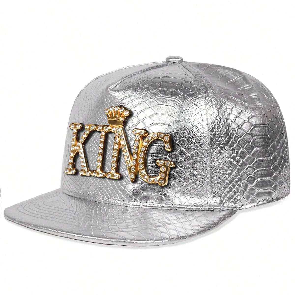 King Leather Snapback Cap