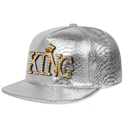 King Leather Snapback Cap