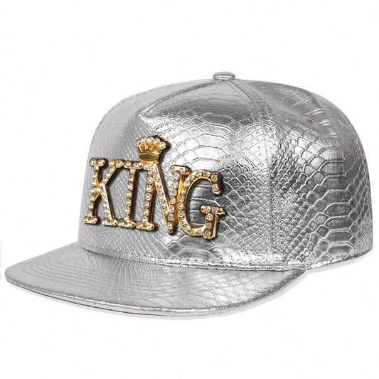King Leather Snapback Cap