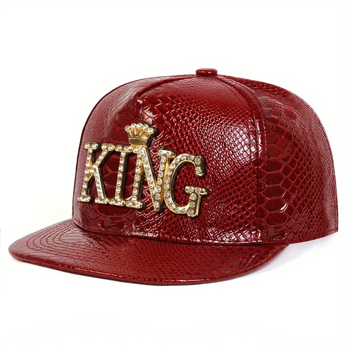 King Leather Snapback Cap