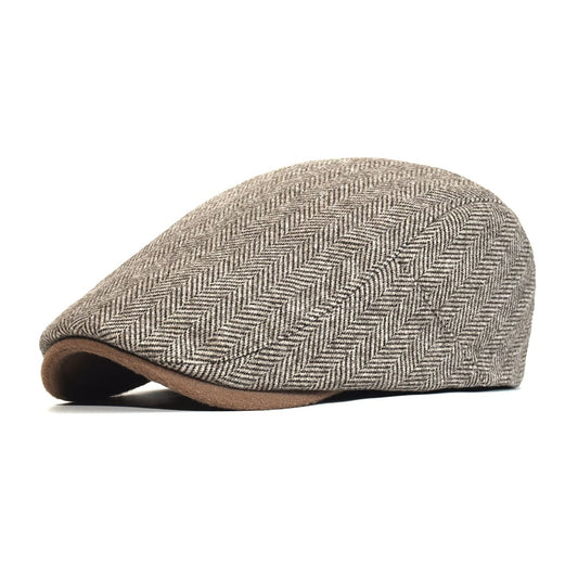 Lamarck Herringbone Flat Cap