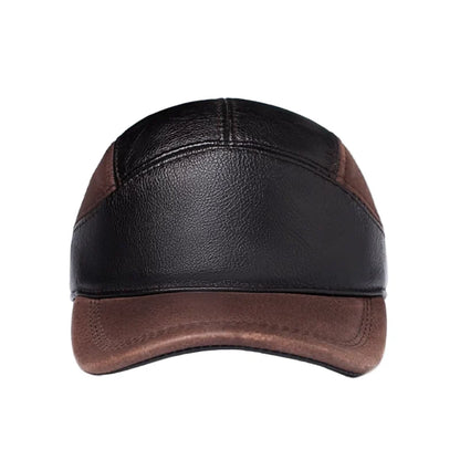 LeBlanc Earflaps Genuine Leather Baseball Cap