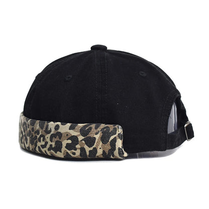 Leopard Cotton Brimless Docker Cap