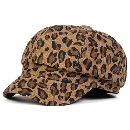 Leopard Skin 8-Panels Baseball Cap