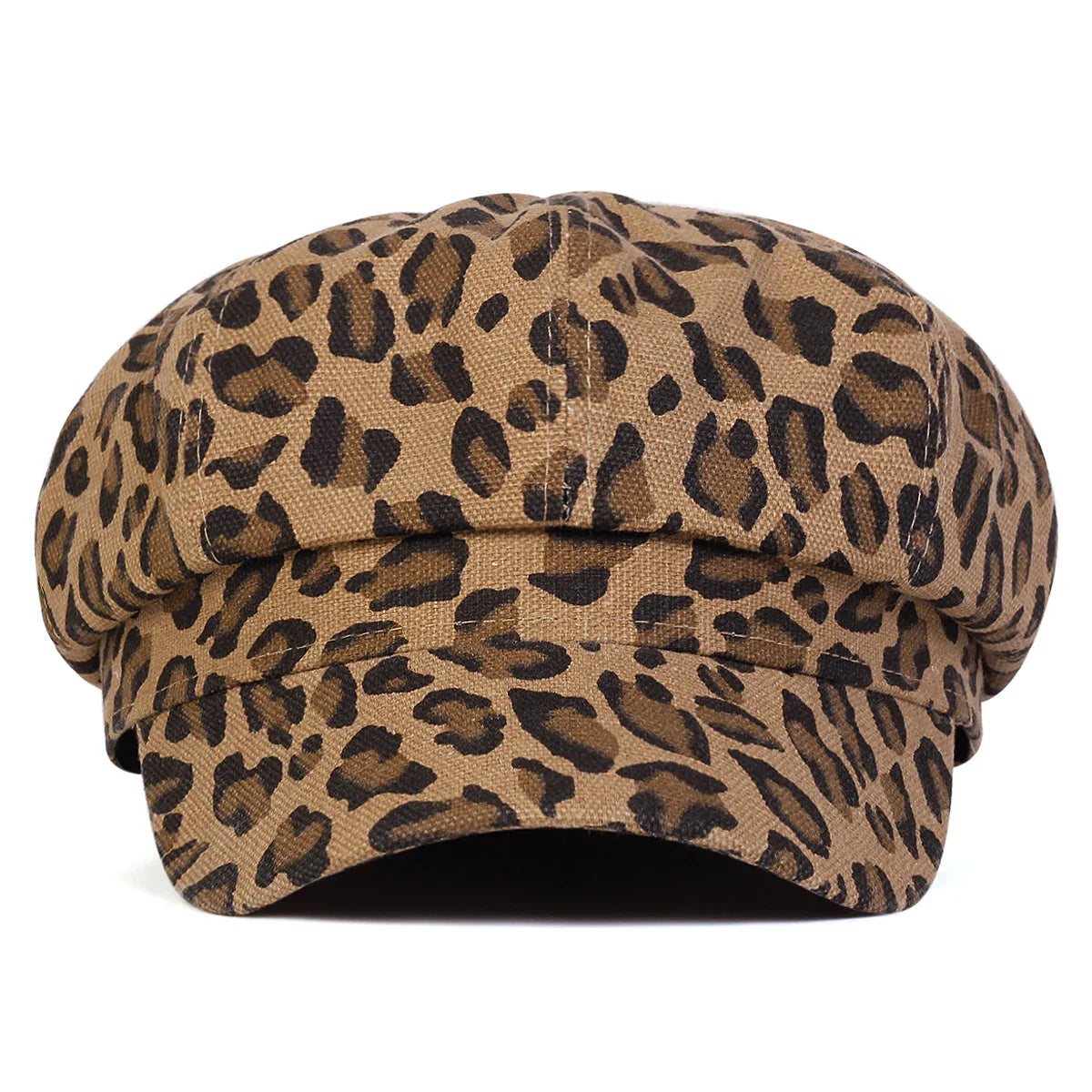 Leopard Skin 8-Panels Baseball Cap