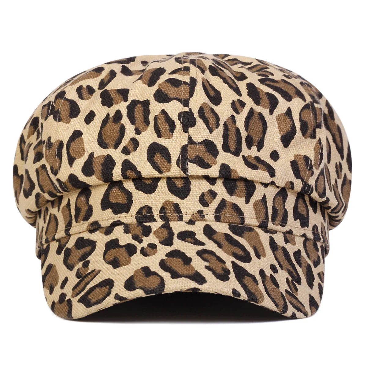 Leopard Skin 8-Panels Baseball Cap