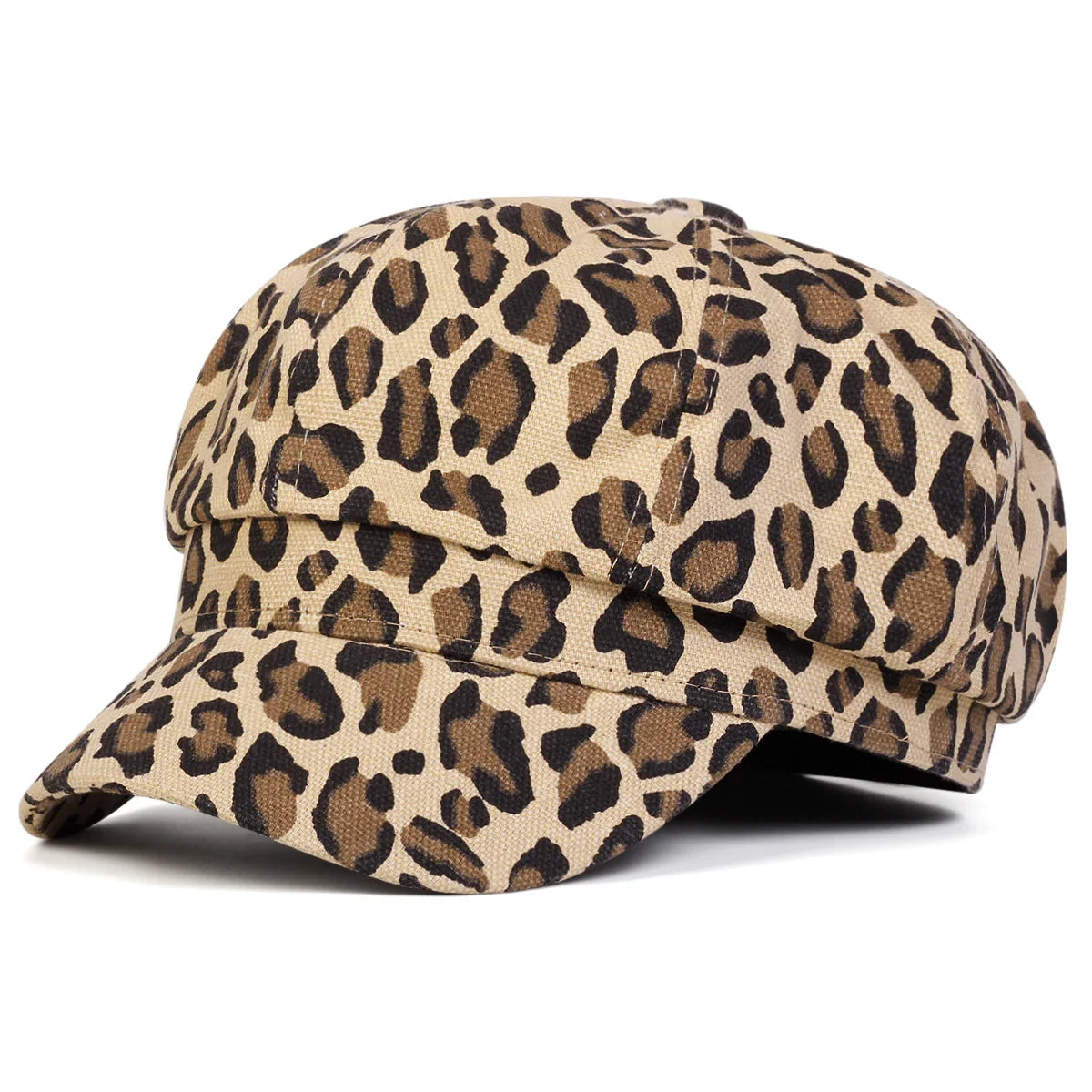 Leopard Skin 8-Panels Baseball Cap