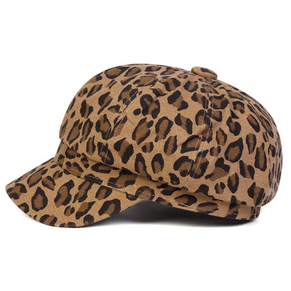 Leopard Skin 8-Panels Baseball Cap