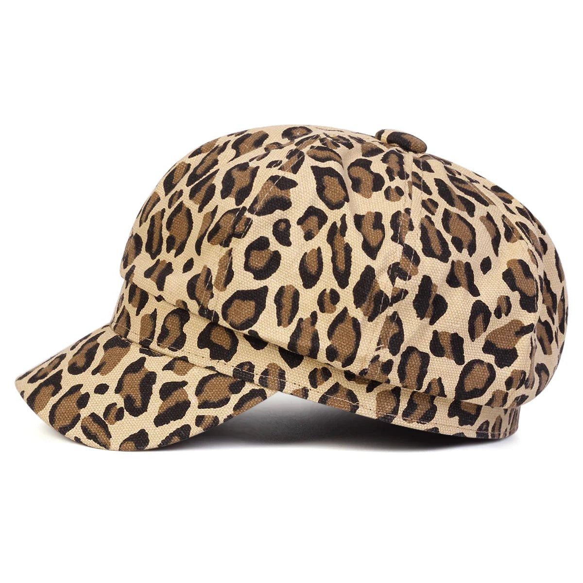 Leopard Skin 8-Panels Baseball Cap