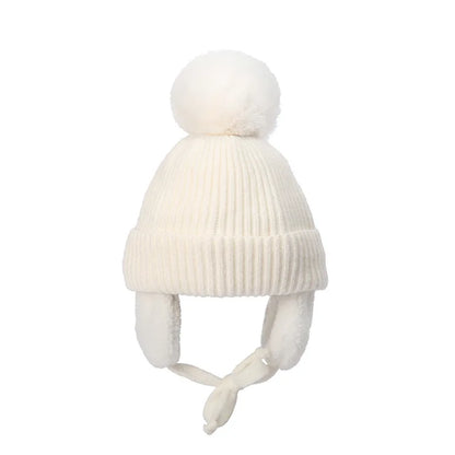 Malcom Kids Winter Wool Knitted Pom-Pom Beanie