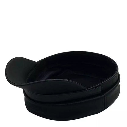Marcel Black Leather Sailor Cap
