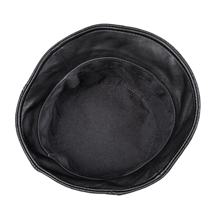 McMahon Black Genuine Leather Bucket Hat